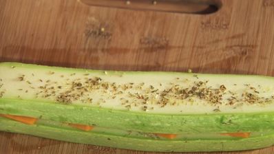 стейк с сэндвичем из кабачка