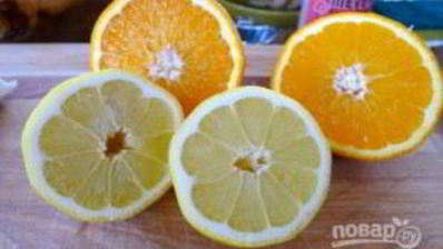 стейк с цитрусами