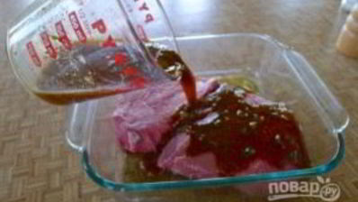 стейк с цитрусами