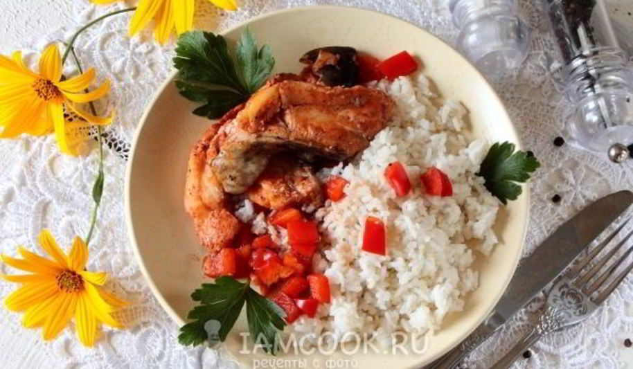 Рецепт стейков из сома с рисом в мультиварке