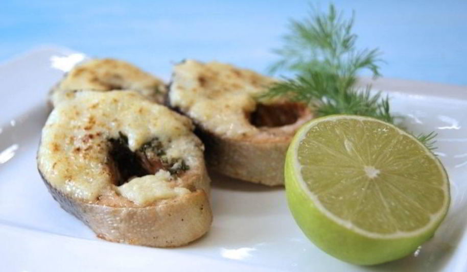 Рецепт запеченных стейков горбуши