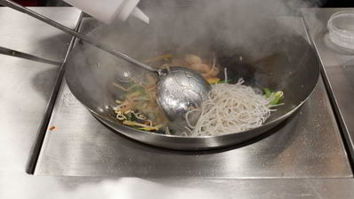 стеклянная лапша с креветками