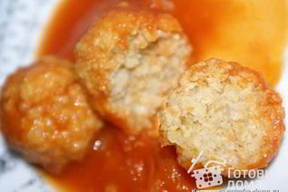 Детские тефтельки фрикадельки в томатном соусе