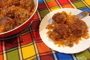 Картофельные тефтели с грибами