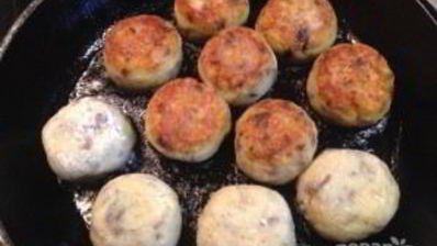 картофельные тефтели с грибами