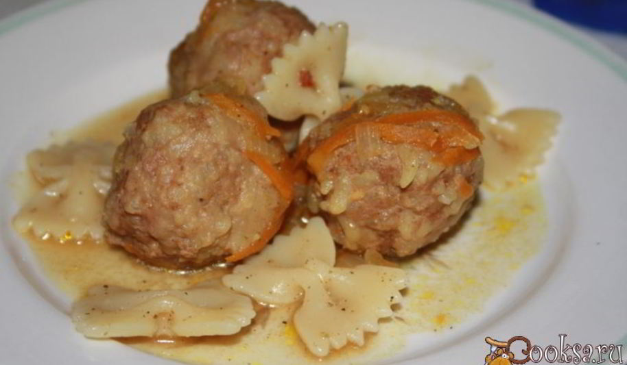 Рецепт мясных тефтелей с фарфалле