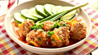 мясные тефтели в томатной заправке
