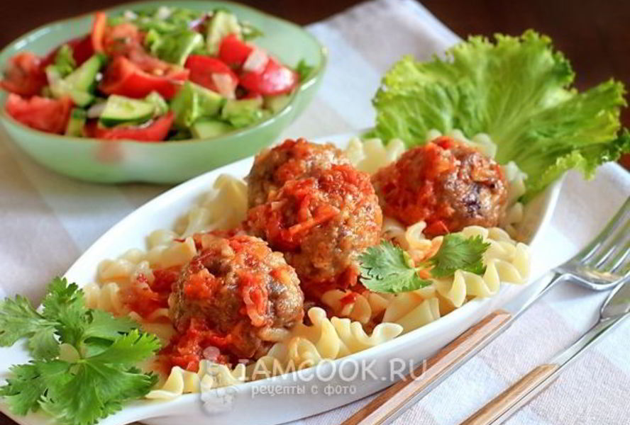 Тефтели из говяжьего фарша с подливкой