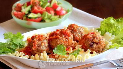 тефтели из говяжьего фарша с подливкой