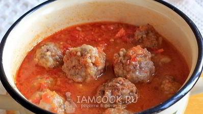 тефтели из говяжьего фарша с подливкой