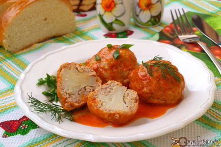 Тефтели из индюшиного фарша с цветной капустой