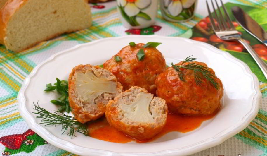 Рецепт тефтелей из индюшиного фарша с цветной капустой