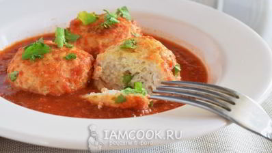 тефтели из куриного фарша с подливкой