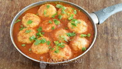 тефтели из куриного фарша с подливкой
