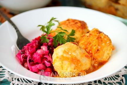 Тефтели из куриного фарша с рисом в духовке