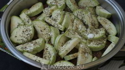 тефтели с кабачками в сковороде