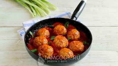 тефтели с подливкой на сковороде