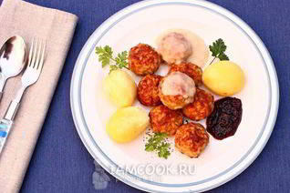 Тефтели в духовке без подливы