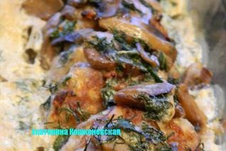 Тефтели в сливочно-грибном соусе