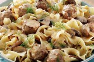 Тефтели в сметанном соусе с грибами