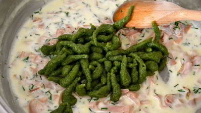 тирольские клецки со шпинатом