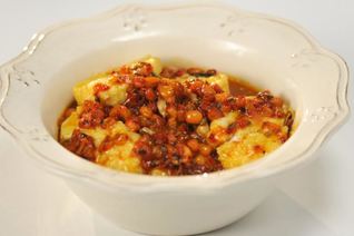 Ленивые вареники с облепиховым соусом