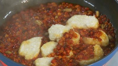 ленивые вареники с облепиховым соусом