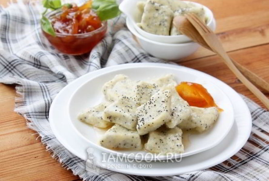 Ленивые вареники с творогом и маком