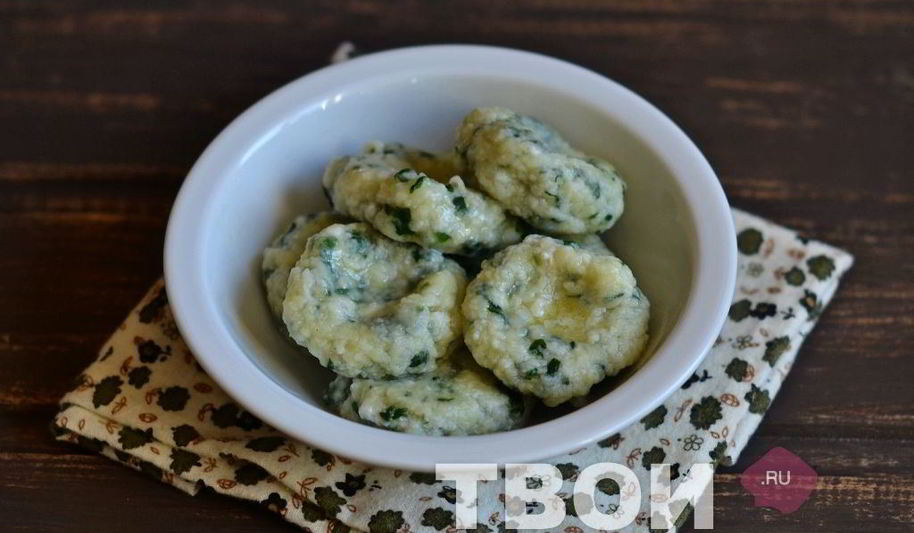 Рецепт ленивых вареников со шпинатом