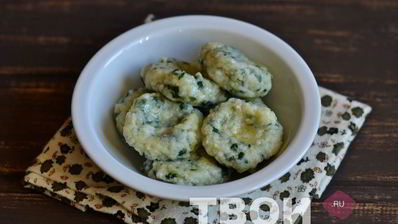 ленивые вареники со шпинатом