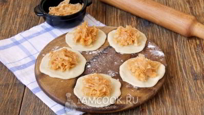 постные вареники с капустой