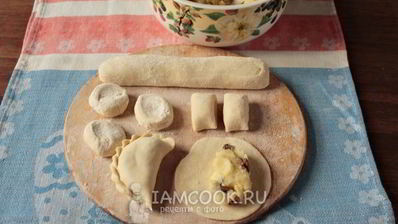 вареники из заварного теста с картошкой и грибами