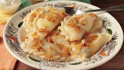 вареники из заварного теста с картошкой и грибами