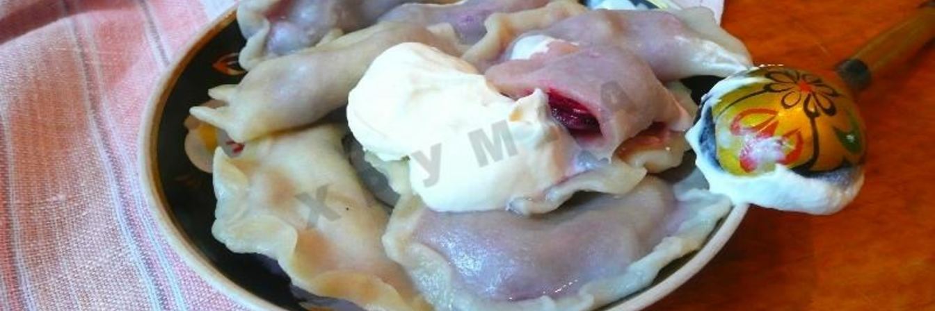 Вареники на воде с вишней постные