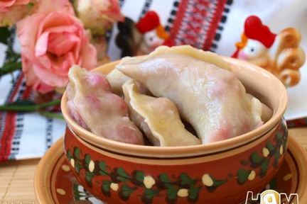 Вареники постные с вишней из заварного теста