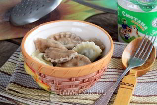 Вареники с чечевицей и грибами