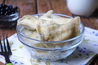 Вареники с черникой на кефире