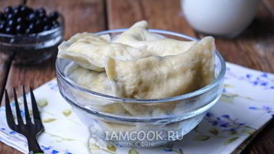 вареники с черникой на кефире