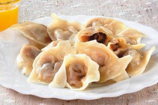 Вареники с фасолью и грибами