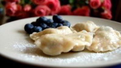 вареники с голубикой