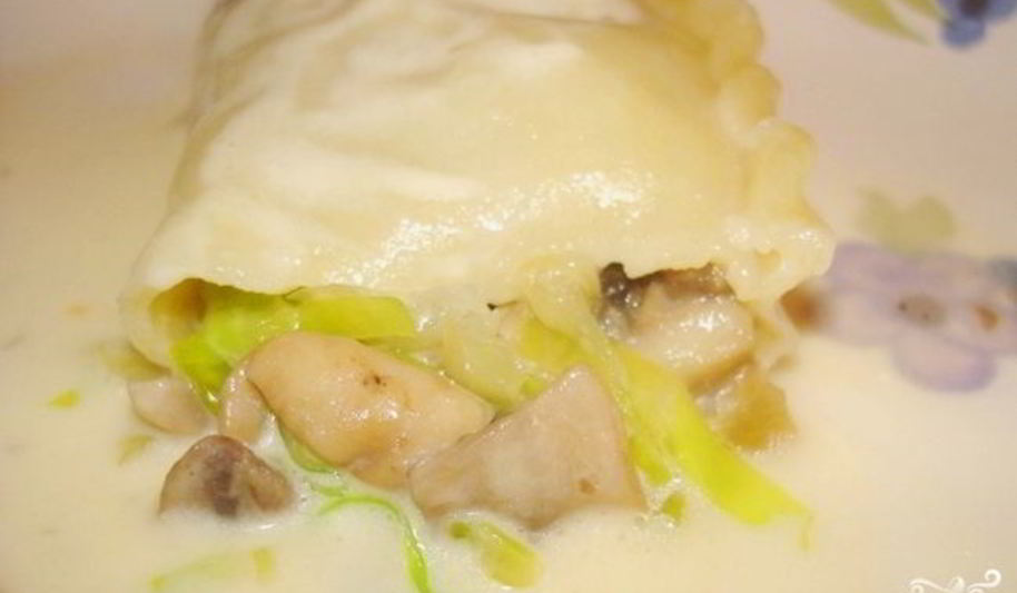 Рецепт вареников с капустой и грибами