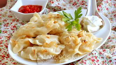 вареники с капустой и мясом