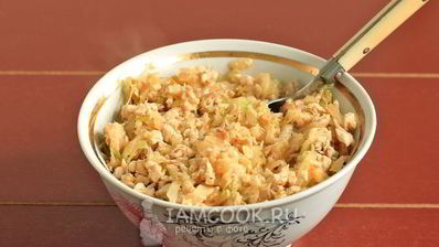 вареники с капустой и мясом