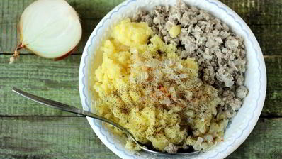 вареники с картофелем и говядиной