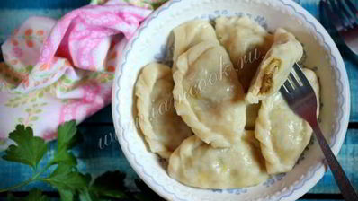 вареники с картофелем и говядиной