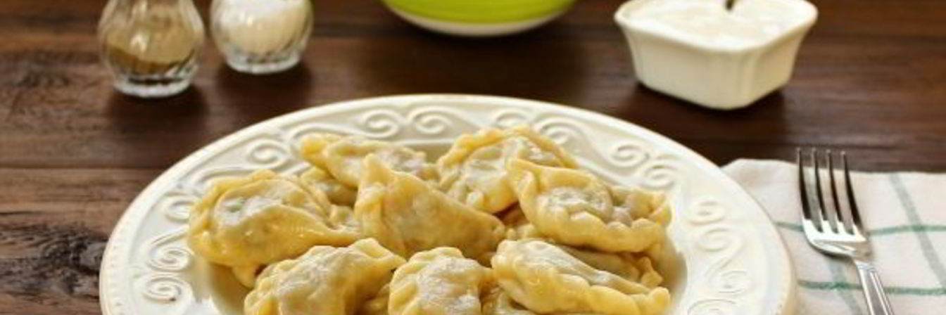 Вареники с картошкой и лесными грибами