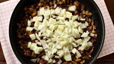 вареники с картошкой и лесными грибами