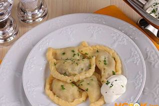 Вареники с картошкой и сушеными грибами