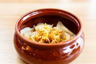 Вареники с курицей и грибами