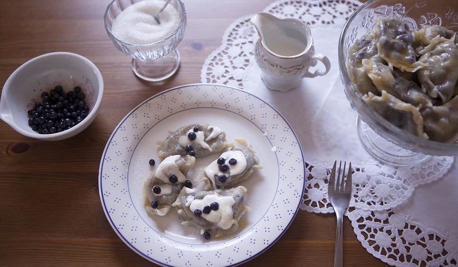 Рецепт вареников с начинкой из черники